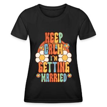 Dedicated friends engagement bride - Women's Functional T-Shirt - black - Front - AI Model Female 172 light (172cm)