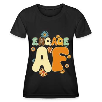 Dedicated friends engagement bride - Women's Functional T-Shirt - black - Front - AI Model Female 172 light (172cm)