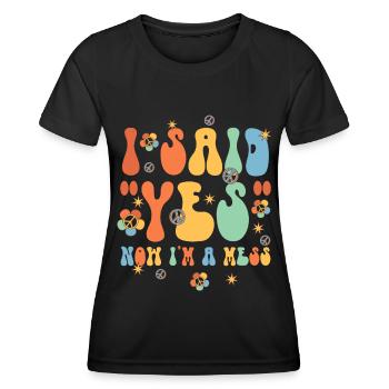 Dedicated friends engagement bride - Women's Functional T-Shirt - black - Front - AI Model Female 172 light (172cm)