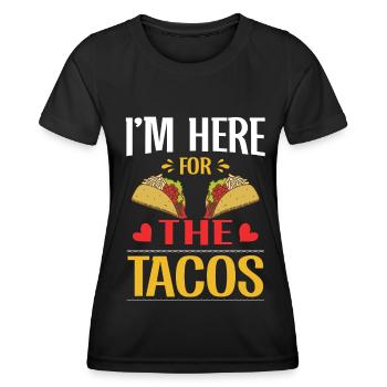 Taco drôle Fiesta mexicaine Cinco De Mayo - T-shirt sport Femme - noir - Devant - AI Model Female 172 light (172cm)