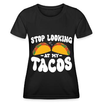 Taco drôle Fiesta mexicaine Cinco De Mayo - T-shirt sport Femme - noir - Devant - AI Model Female 172 light (172cm)