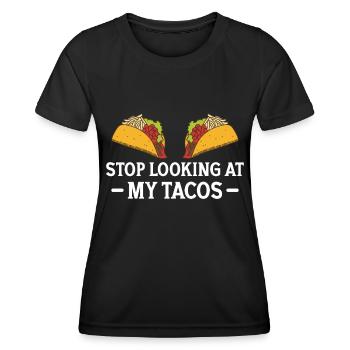 Taco drôle Fiesta mexicaine Cinco De Mayo - T-shirt sport Femme - noir - Devant - AI Model Female 172 light (172cm)