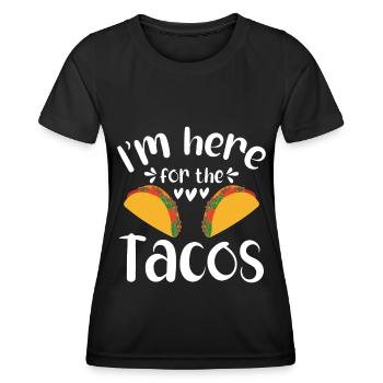 Taco drôle Fiesta mexicaine Cinco De Mayo - T-shirt sport Femme - noir - Devant - AI Model Female 172 light (172cm)