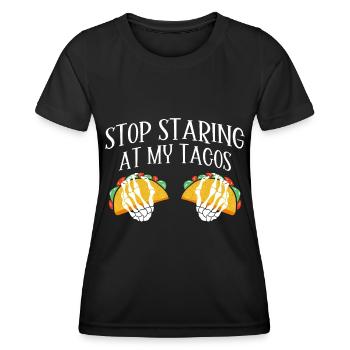 Taco drôle Fiesta mexicaine Cinco De Mayo - T-shirt sport Femme - noir - Devant - AI Model Female 172 light (172cm)