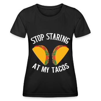 Taco drôle Fiesta mexicaine Cinco De Mayo - T-shirt sport Femme - noir - Devant - AI Model Female 172 light (172cm)