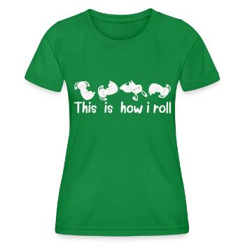 This is how I roll Sweet Rabbit - Women's Functional T-Shirt - kelly green - Front - AI Model Female 172 dark (172cm)