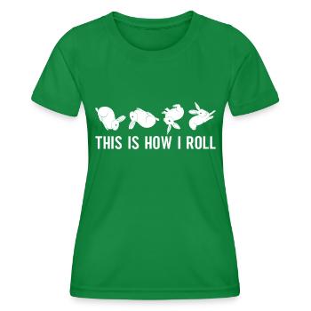 This is how I roll Sweet Rabbit - Women's Functional T-Shirt - kelly green - Front - AI Model Female 172 dark (172cm)