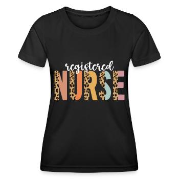 Infirmière autorisée Krankenschwester Nursing - T-shirt sport Femme - noir - Devant - AI Model Female 172 light (172cm)