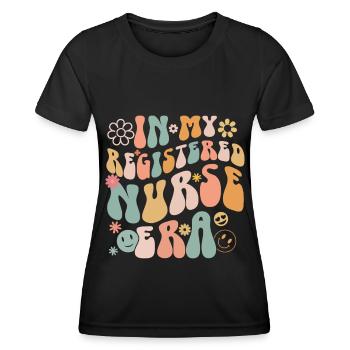 Infirmière autorisée Krankenschwester Nursing - T-shirt sport Femme - noir - Devant - AI Model Female 172 light (172cm)