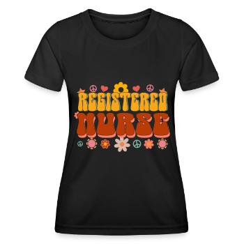 Infirmière autorisée Krankenschwester Nursing - T-shirt sport Femme - noir - Devant - AI Model Female 172 light (172cm)