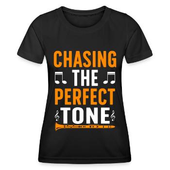 Clarinettiste Clarinette Jouant de la basse - T-shirt sport Femme - noir - Devant - AI Model Female 172 light (172cm)