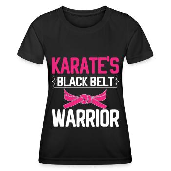 Karate Girl Martial Arts Women Karate Kick - Frauen Funktions-T-Shirt - Schwarz - Vorne - AI Model Female 172 light (172cm)