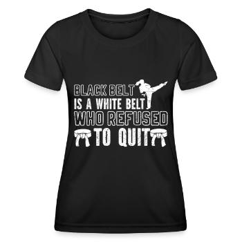 Karate Girl Martial Arts Women Karate Kick - Frauen Funktions-T-Shirt - Schwarz - Vorne - AI Model Female 172 light (172cm)
