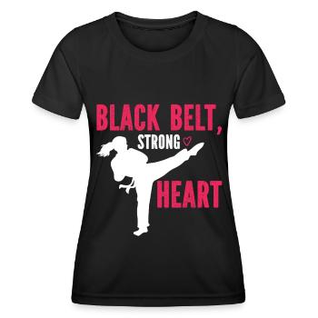 Karate Girl Martial Arts Women Karate Kick - Frauen Funktions-T-Shirt - Schwarz - Vorne - AI Model Female 172 light (172cm)