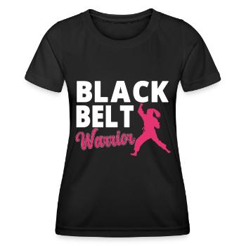 Karate Girl Martial Arts Women Karate Kick - Frauen Funktions-T-Shirt - Schwarz - Vorne - AI Model Female 172 light (172cm)