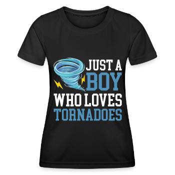 Lustiger Tornado Hurricane Wetter Chaser - Frauen Funktions-T-Shirt - Schwarz - Vorne - AI Model Female 172 light (172cm)