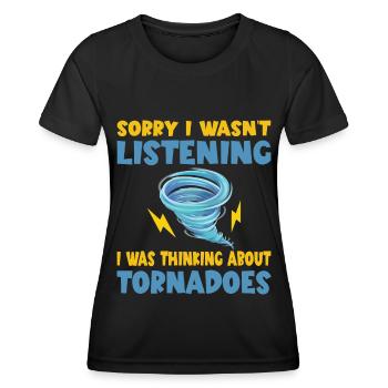 Lustiger Tornado Hurricane Wetter Chaser - Frauen Funktions-T-Shirt - Schwarz - Vorne - AI Model Female 172 light (172cm)