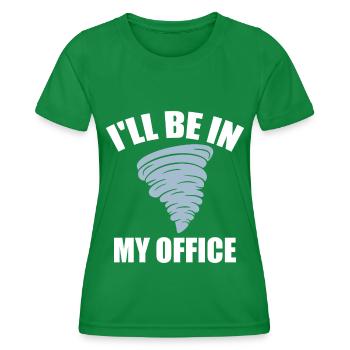 Lustiger Tornado Hurricane Wetter Chaser - Frauen Funktions-T-Shirt - Kelly Green - Vorne - AI Model Female 172 dark (172cm)