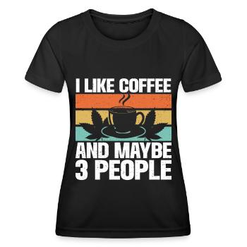 Weed, Café, Cannabis, Stoner, Caféine, Ganja - T-shirt sport Femme - noir - Devant - AI Model Female 172 light (172cm)