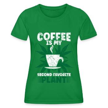 Weed, Café, Cannabis, Stoner, Caféine, Ganja - T-shirt sport Femme - vert - Devant - AI Model Female 172 dark (172cm)