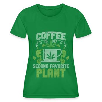 Weed, Café, Cannabis, Stoner, Caféine, Ganja - T-shirt sport Femme - vert - Devant - AI Model Female 172 dark (172cm)
