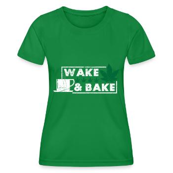 Weed, Café, Cannabis, Stoner, Caféine, Ganja - T-shirt sport Femme - vert - Devant - AI Model Female 172 dark (172cm)
