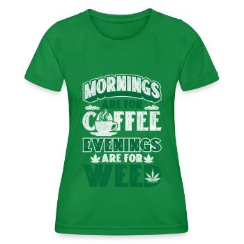 Weed, Café, Cannabis, Stoner, Caféine, Ganja - T-shirt sport Femme - vert - Devant - AI Model Female 172 dark (172cm)