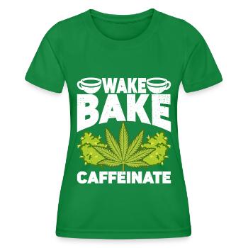 Weed, Café, Cannabis, Stoner, Caféine, Ganja - T-shirt sport Femme - vert - Devant - AI Model Female 172 dark (172cm)