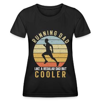 Running Dad Marathon Runner Coach Marathoner - Women's Functional T-Shirt - black - Front - AI Model Female 172 light (172cm)