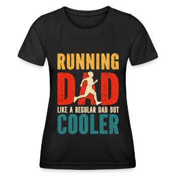 Running Dad Marathon Runner Coach Marathoner - Women's Functional T-Shirt - black - Front - AI Model Female 172 light (172cm)