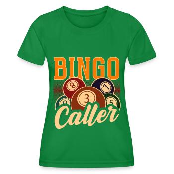 Bingo Caller Bingo Player Gambling Lottery - Women's Functional T-Shirt - kelly green - Front - AI Model Female 172 dark (172cm)