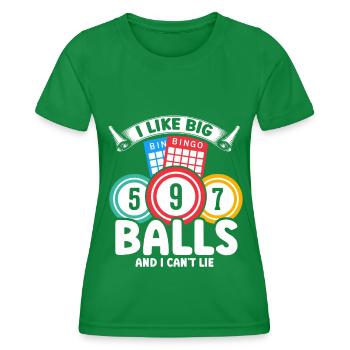 Bingo Caller Bingo Player Gambling Lottery - Women's Functional T-Shirt - kelly green - Front - AI Model Female 172 dark (172cm)