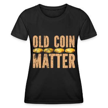 Collectionneurs de pièces de monnaie Numismatique Collectionner des pièces de monnaie - T-shirt sport Femme - noir - Devant - AI Model Female 172 light (172cm)