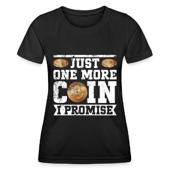 Collectionneurs de pièces de monnaie Numismatique Collectionner des pièces de monnaie - T-shirt sport Femme - noir - Devant - AI Model Female 172 light (172cm)