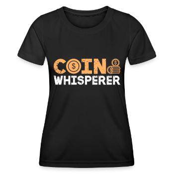 Collectionneurs de pièces de monnaie Numismatique Collectionner des pièces de monnaie - T-shirt sport Femme - noir - Devant - AI Model Female 172 light (172cm)