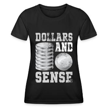 Collectionneurs de pièces de monnaie Numismatique Collectionner des pièces de monnaie - T-shirt sport Femme - noir - Devant - AI Model Female 172 light (172cm)