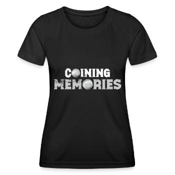 Collectionneurs de pièces de monnaie Numismatique Collectionner des pièces de monnaie - T-shirt sport Femme - noir - Devant - AI Model Female 172 light (172cm)