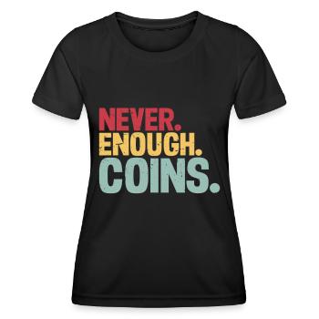Collectionneurs de pièces de monnaie Numismatique Collectionner des pièces de monnaie - T-shirt sport Femme - noir - Devant - AI Model Female 172 light (172cm)