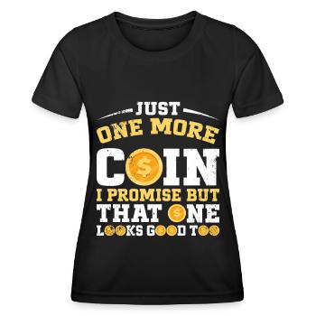 Collectionneurs de pièces de monnaie Numismatique Collectionner des pièces de monnaie - T-shirt sport Femme - noir - Devant - AI Model Female 172 light (172cm)