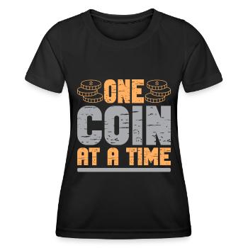 Collectionneurs de pièces de monnaie Numismatique Collectionner des pièces de monnaie - T-shirt sport Femme - noir - Devant - AI Model Female 172 light (172cm)