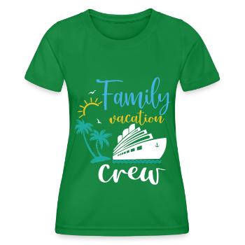 Cruise Family Trip Familie Patry Schiffsferien - Frauen Funktions-T-Shirt - Kelly Green - Vorne - AI Model Female 172 dark (172cm)