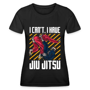 Brazilian Jiu Jitsu BJJ MMA Grappling - Women's Functional T-Shirt - black - Front - AI Model Female 172 light (172cm)