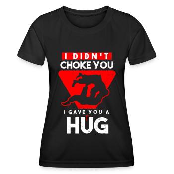 Brazilian Jiu Jitsu BJJ MMA Grappling - Women's Functional T-Shirt - black - Front - AI Model Female 172 light (172cm)