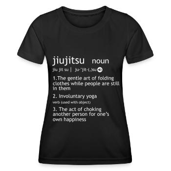 Brazilian Jiu Jitsu BJJ MMA Grappling - Women's Functional T-Shirt - black - Front - AI Model Female 172 light (172cm)