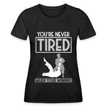 Brazilian Jiu Jitsu BJJ MMA Grappling - Women's Functional T-Shirt - black - Front - AI Model Female 172 light (172cm)