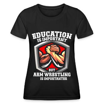 Bras de fer Bras de fer Bras de fer - T-shirt sport Femme - noir - Devant - AI Model Female 172 light (172cm)