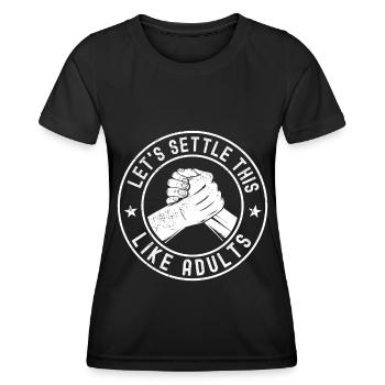 Bras de fer Bras de fer Bras de fer - T-shirt sport Femme - noir - Devant - AI Model Female 172 light (172cm)
