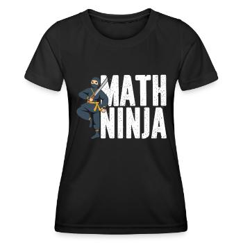 Drôle Math Ninja Mathématiques Geek Nombres - T-shirt sport Femme - noir - Devant - AI Model Female 172 light (172cm)