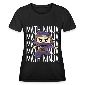 Drôle Math Ninja Mathématiques Geek Nombres - T-shirt sport Femme - noir - Devant - AI Model Female 172 light (172cm)