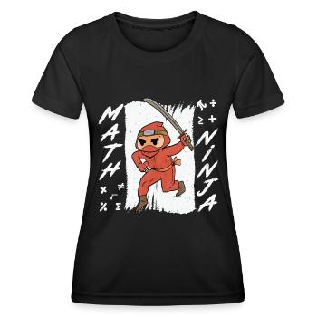 Drôle Math Ninja Mathématiques Geek Nombres - T-shirt sport Femme - noir - Devant - AI Model Female 172 light (172cm)